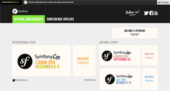 Desktop Screenshot of live.symfony.com